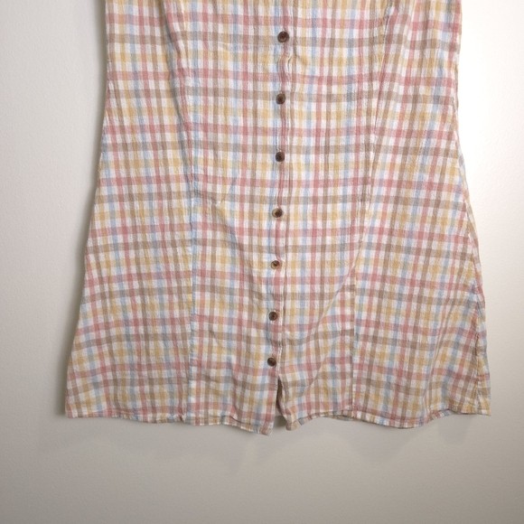 RCVA Clued Up Mini Dress M Beach Coastal Vintage Gingham Check - Picture 4 of 10